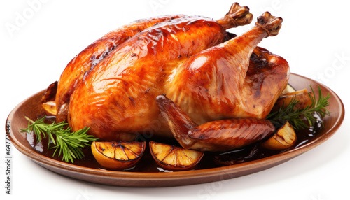 Roast Chicken on a Plate - Generative Ai