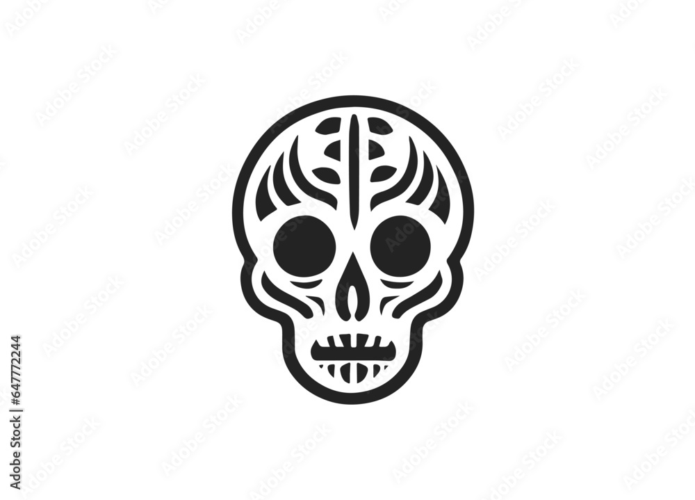 Skull Human Vector Deaths head. Mortality symbols. Hellspawn. Satanic imagery. Horror icon. Occult. Demon. Dia de los Muertos. Rock and roll. Logo. Icon. Pictogram. Sugar skull. Tattoo Skull Human Vector Deaths head. Mortality symbols. Hellspawn. Satanic imagery. Horror icon. Occult. Demon. Dia de los Muertos. Rock and roll. Logo. Icon. Pictogram. Sugar skull. Tattoo