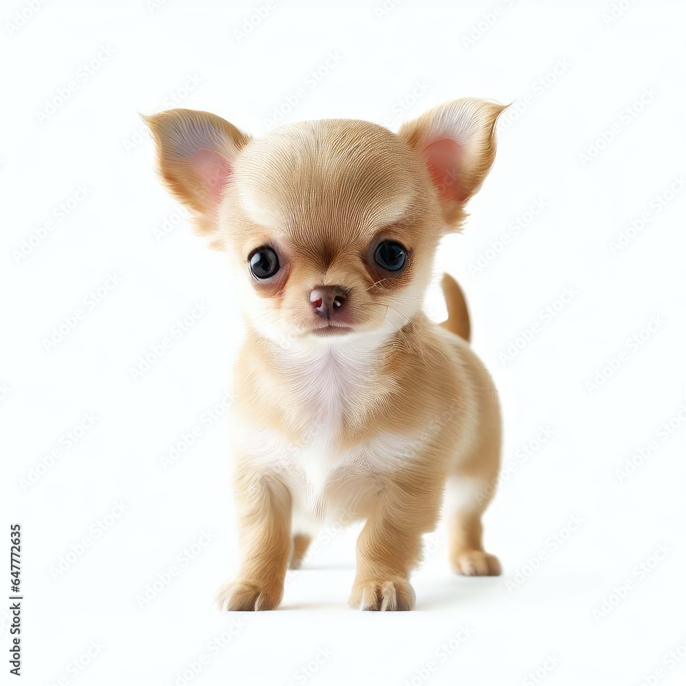 Adorable Chihuahua Pup Portrait, Generative AI