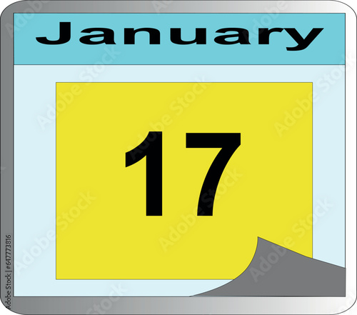 days and month of January