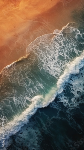 Wallpaper Mural a drone photograph of a sandy beach, in the style of atmospheric abstraction.generative ai Torontodigital.ca