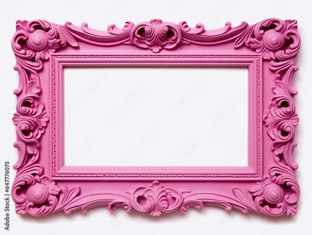 Pink picture frame, generative AI