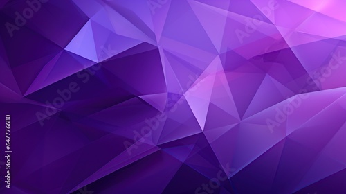 Purple geometric polygonal transparent background. AI generated image