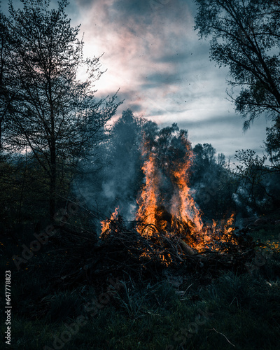 Lagerfeuer bei Nacht