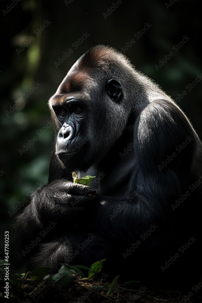 monkey sitting and eating monkey sitting and eating