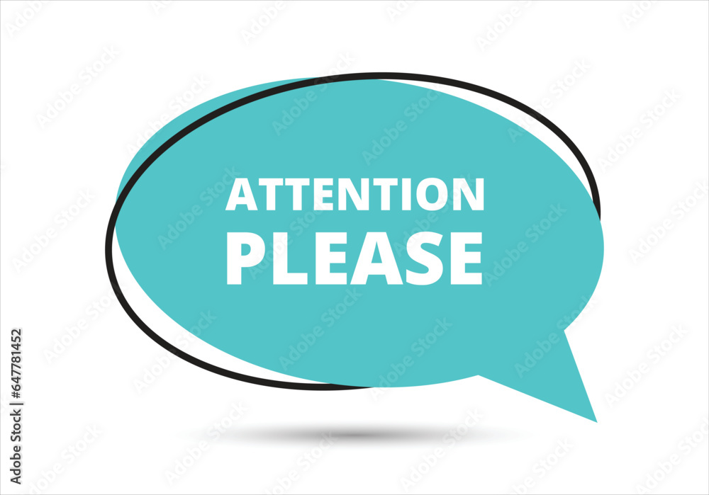 Attention please speech bubble text. Hi There on bright color for Sticker, Banner and Poster. vector illustration. Attention please speech bubble text. Hi There on bright color for Sticker, Banner and Poster. vector illustration.