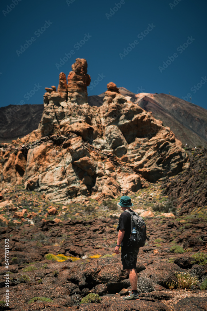 hiker in the mountains, Tenerife