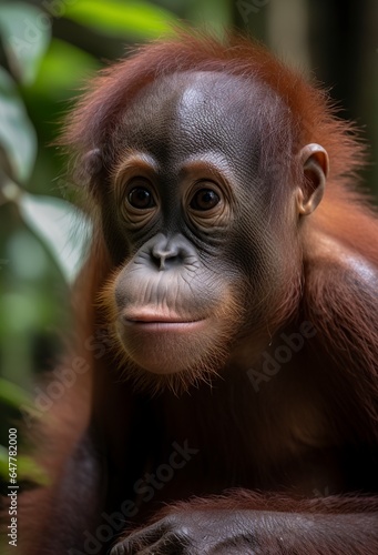 cute young orangutan