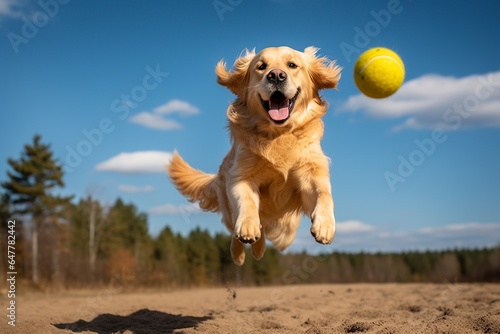 dog jumping in the air catching a ball