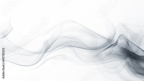 Abstract smoke steam moves on isolated background. AI generated image