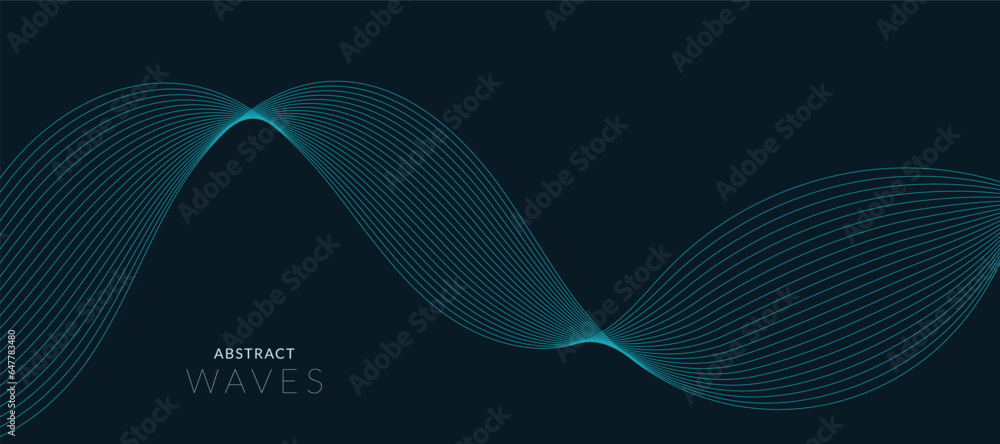 Abstract blue wave background Abstract blue wave background