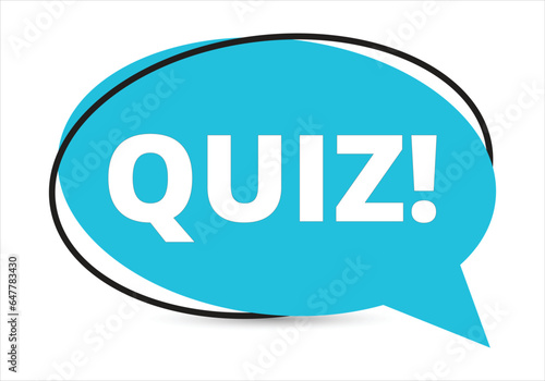 Quiz speech bubble text. Hi There on bright color for Sticker, Banner and Poster. vector illustration.