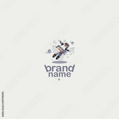 space logo watercolor man