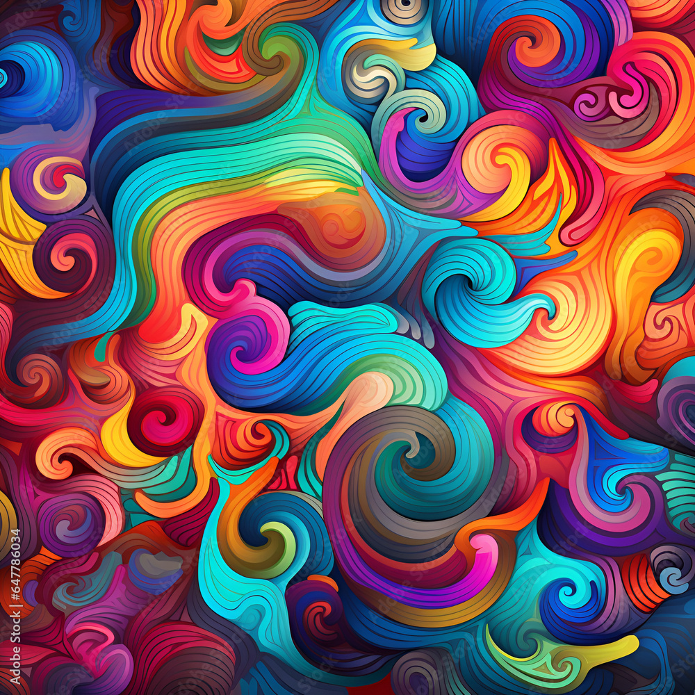 a psychedelic style that features colors that swirl and kaleidoscopic patterns. AI that generates new content a psychedelic style that features colors that swirl and kaleidoscopic patterns. AI that generates new content