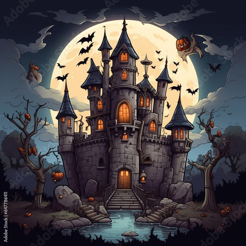 halloween castle on the hill