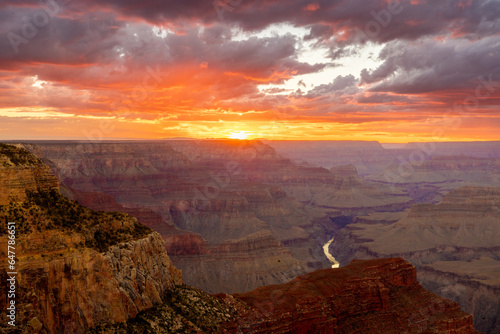 Εκτύπωση καμβά Grand Canyon National Park - South Rim - Sunset Spectacle