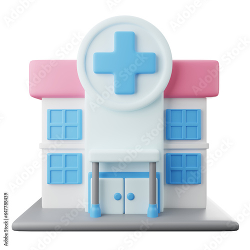 Hospital Building 3d icon