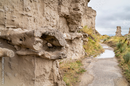 Saddle Rock Trail leading to the summit of Scotts Bluff National Monument in late summer scenery photo