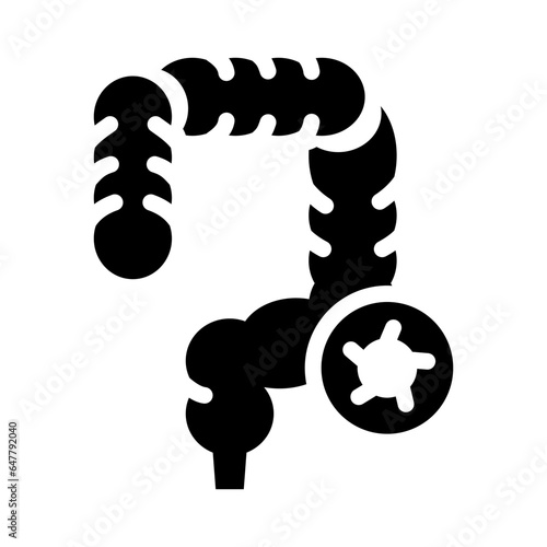 colon cancer solid icon illustration vector graphic