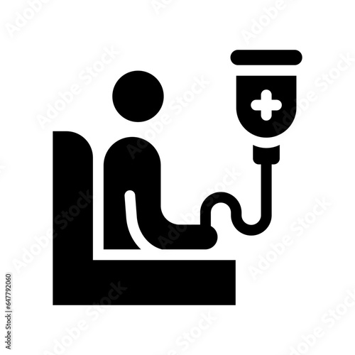 chemotherapy solid icon illustration vector graphic