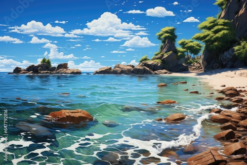 Visual Novel Background : Coastal Retreat