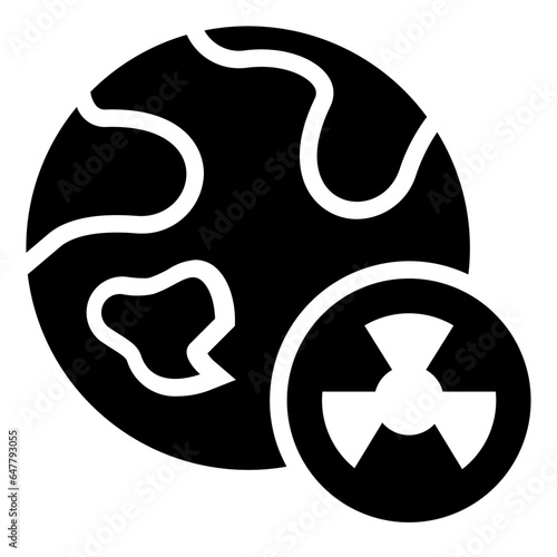  landslides, Disaster, Nuclear, radiation, Earth, nuclear energy Icon, Glyph style icon vector illustration, Suitable for website, mobile app, print, presentation, infographic and any other project.