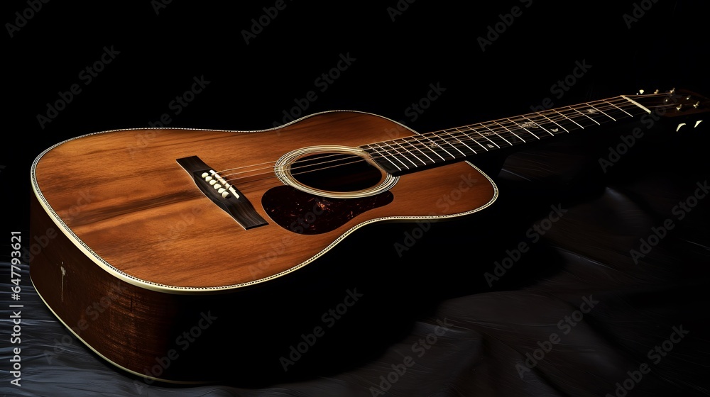 Fototapeta premium une guitare acoustique, généré par IA