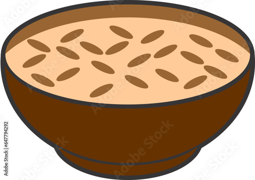 chocolate cookie bowl icon image vector 