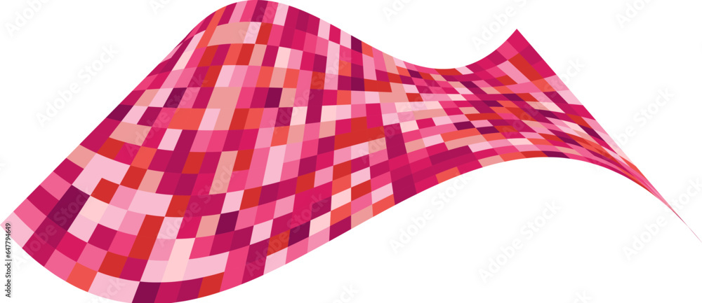 Patchwork quilt made of red cells. Quilted fabric. Square fields from a bird's eye view. Autumn harvest. Checkered background with distorted squares. Distortion chess pattern. Chessboard surface. Patchwork quilt made of red cells. Quilted fabric. Square fields from a bird's eye view. Autumn harvest. Checkered background with distorted squares. Distortion chess pattern. Chessboard surface.