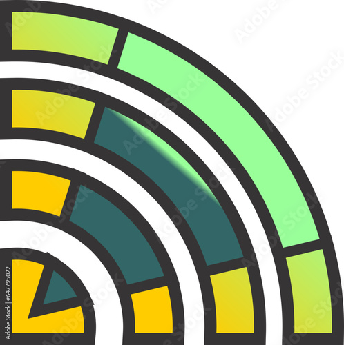 wifi signal icon design with color shading