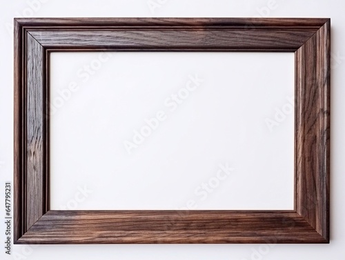wooden picture frame, generative Ai 