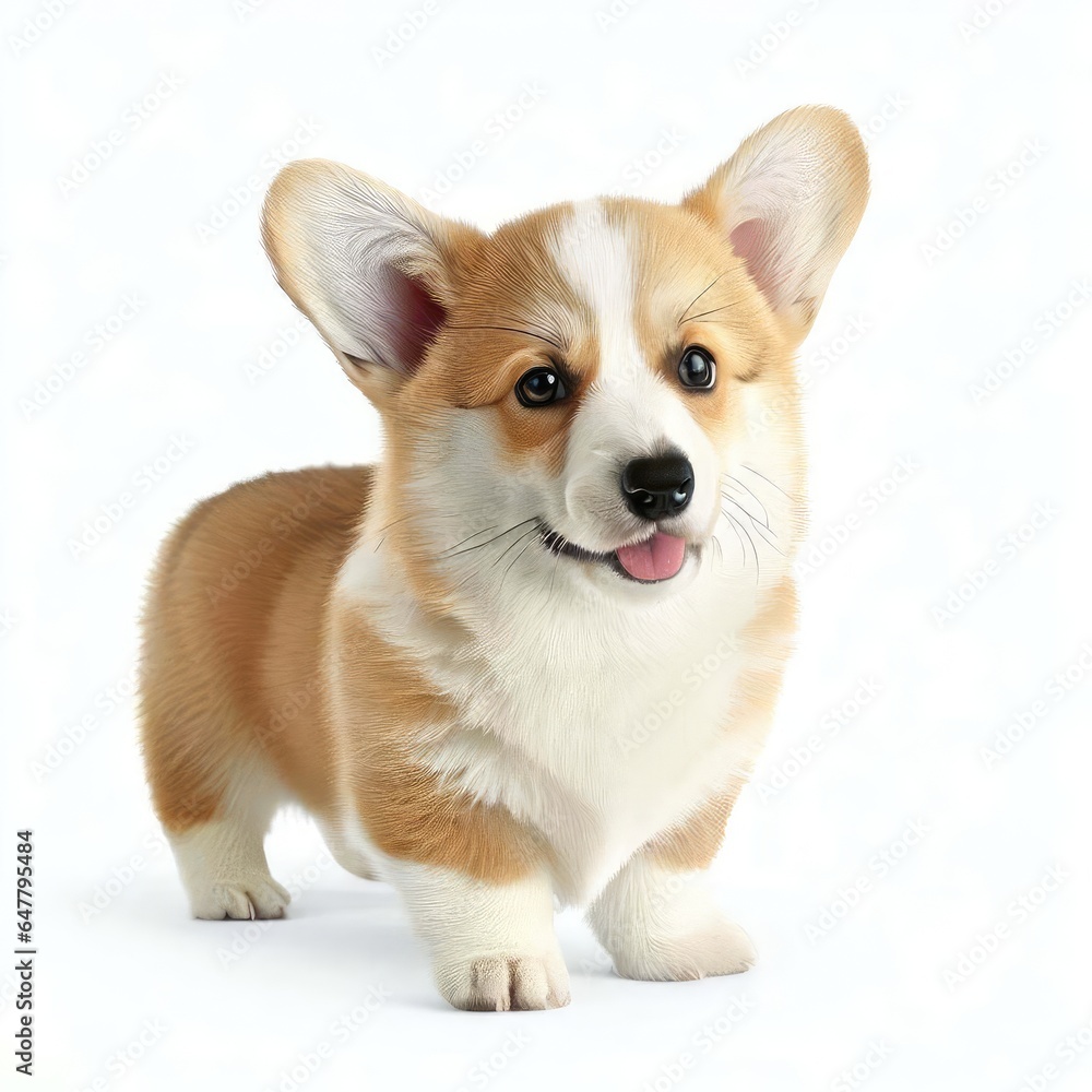 Corgi Puppy's Bright Eyes, Generative AI Corgi Puppy's Bright Eyes, Generative AI