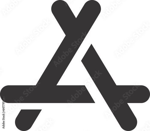 apple store icon black and white transparent