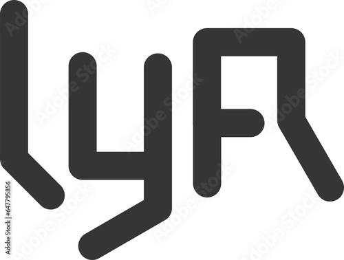 LYR letter icon transparent  photo