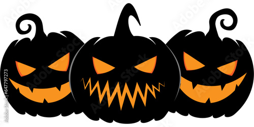 pumpkin jack o lantern halloween vector illustration decoration