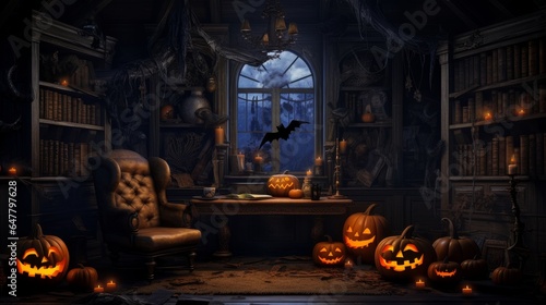 Halloween house interior