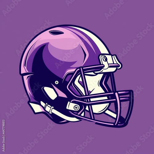 American football helmet simple,Generative AI © dhiyaeddine