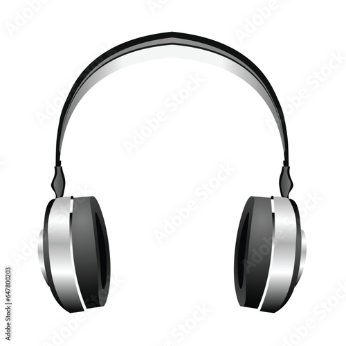headphones isolated vector illustration on white background