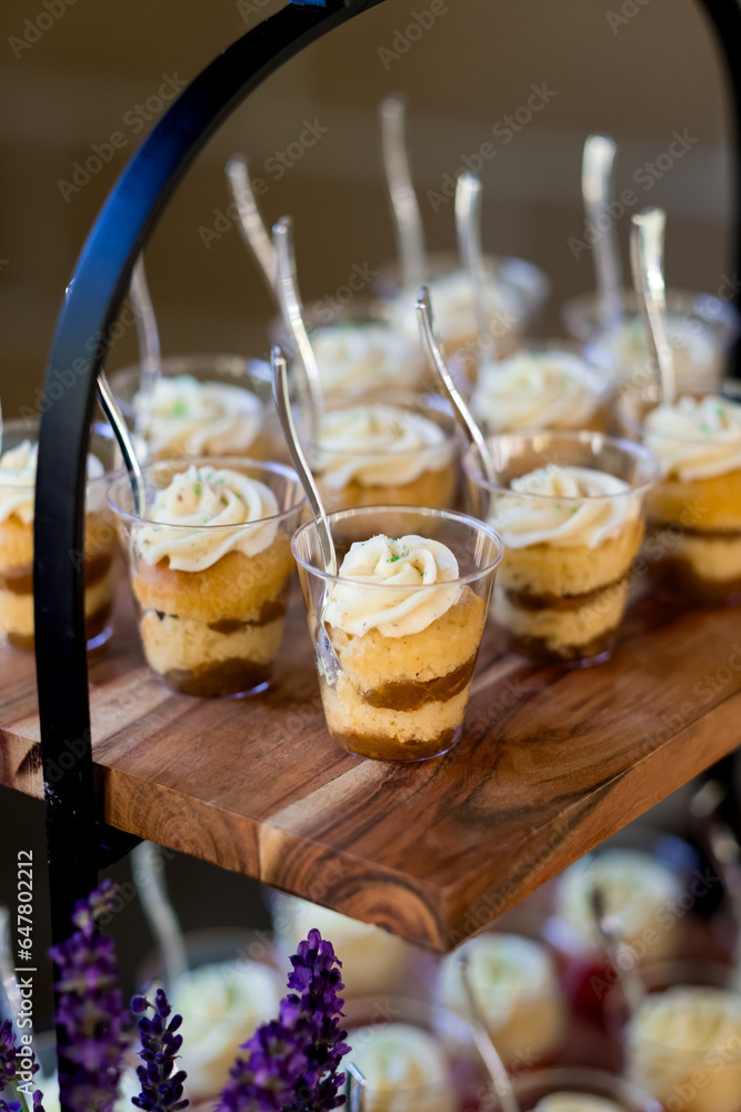 Mini Cheesecake Cups at Wedding Reception Mini Cheesecake Cups at Wedding Reception