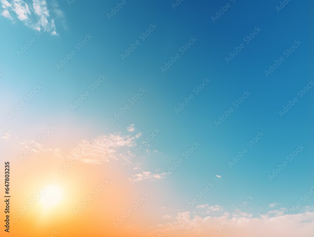 Simple sky gradient background with a few clouds, single cloud, sunny day with no clouds, bright light, blue sky with fair weather, daylight