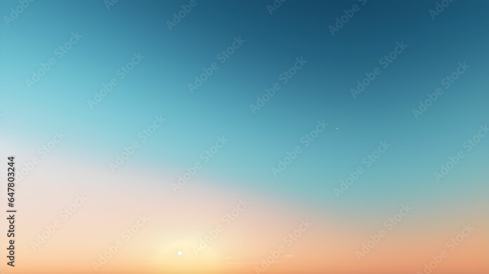 Simple sky gradient background during sunset, sunrise, sunny day with no clouds, bright light, blue sky with fair weather, daylight