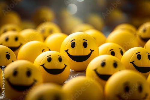 yellow smiley faces, generative ai
