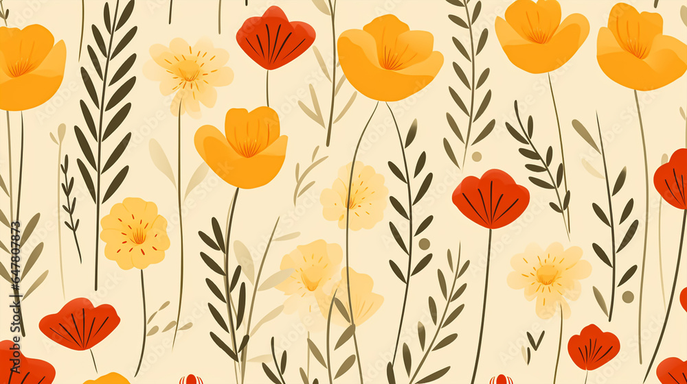 nature textured acacia flowers seamless patter, vivid color background, flat minimalist vector illustrations nature textured acacia flowers seamless patter, vivid color background, flat minimalist vector illustrations