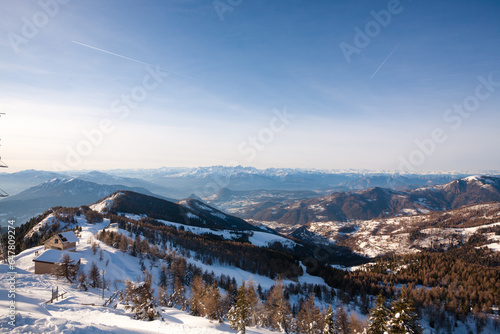 View from the top of mount Panarotta, Italy