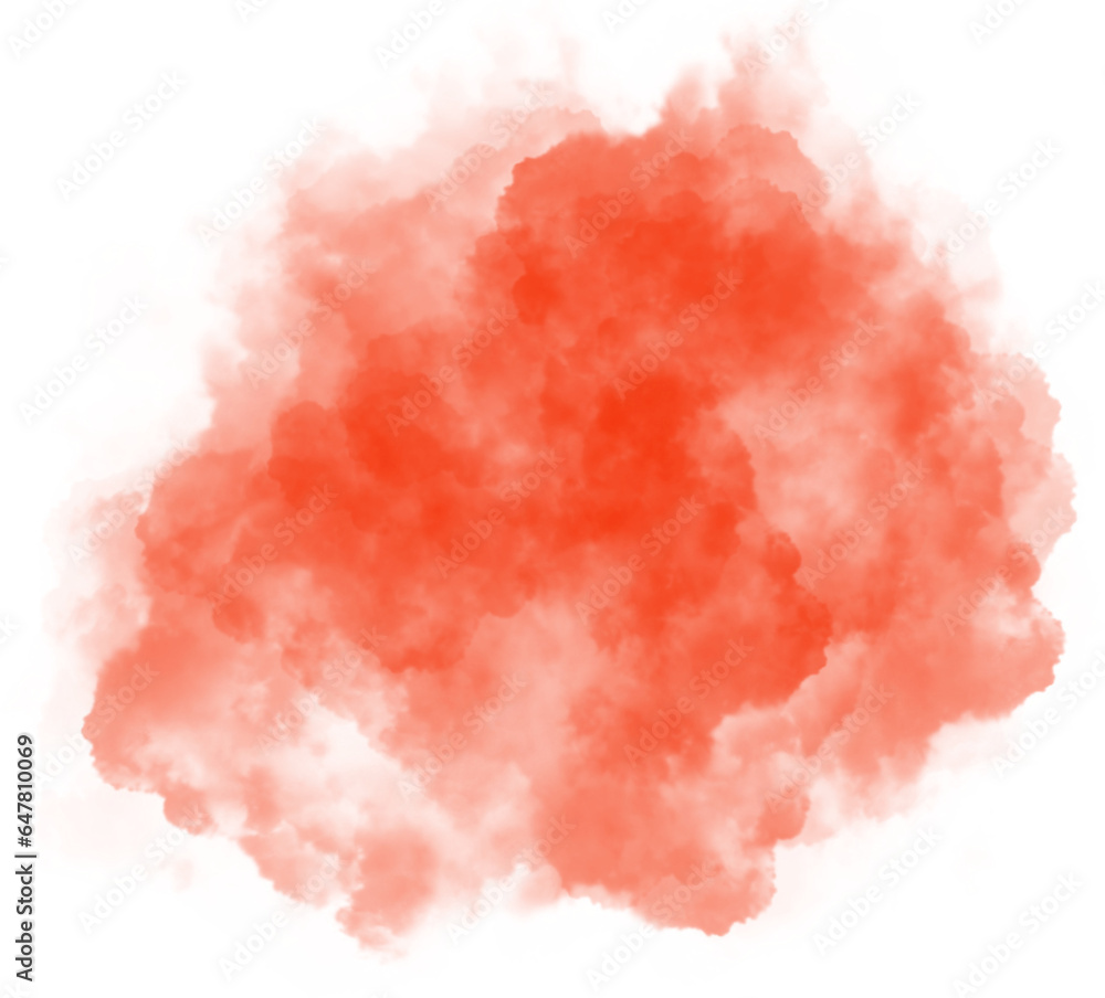 Red clouds. Clouds with transparent background of red color. Bottomless