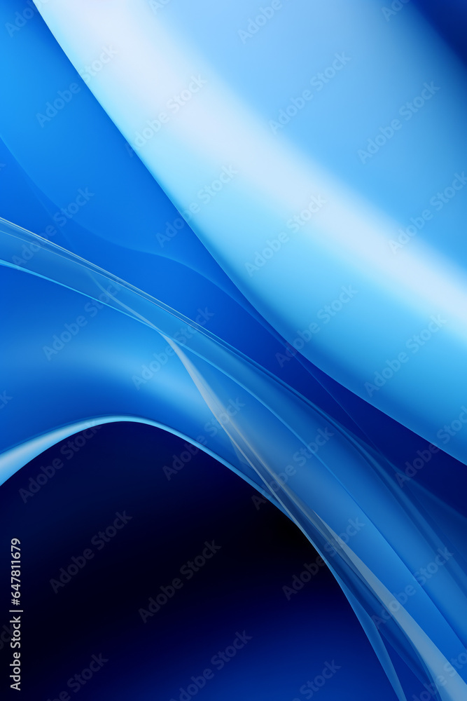 Obraz premium Blue background with smooth lines, abstract artwork