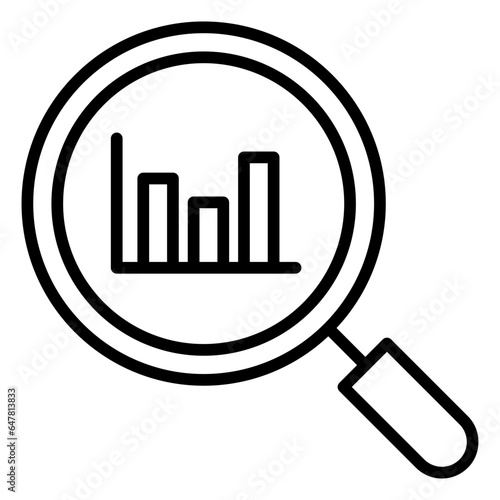 Outline Search Analytics icon