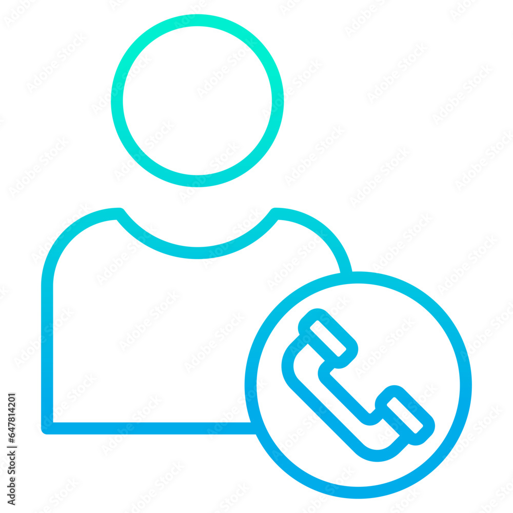 Outline gradient User Call icon Outline gradient User Call icon