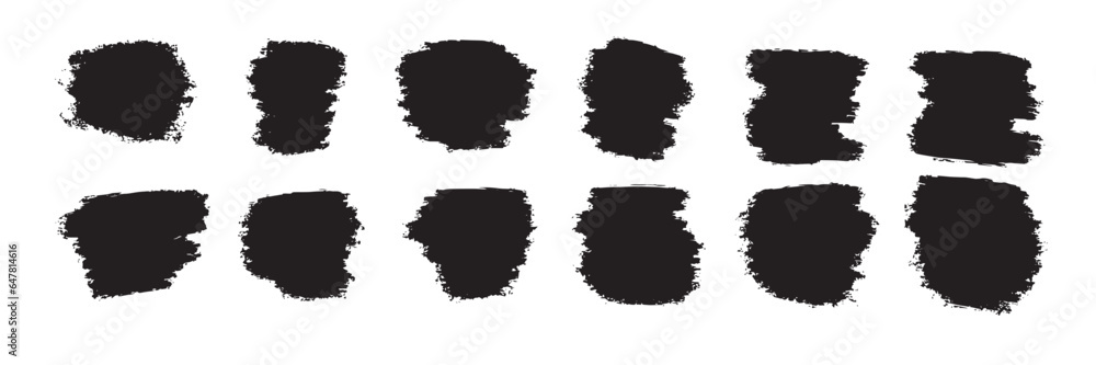 Set of black splash isolated on white background. Hand drawn graphic background decor. Vector illustration Set of black splash isolated on white background. Hand drawn graphic background decor. Vector illustration