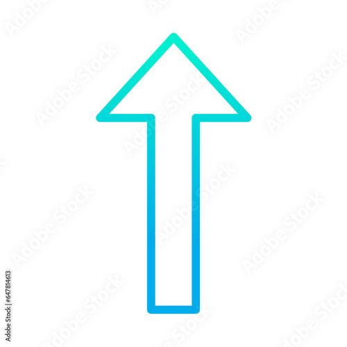 Outline gradient Up arrow icon